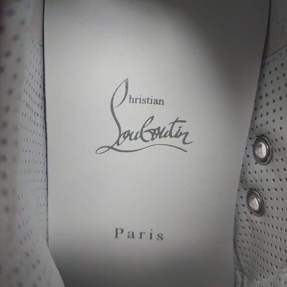 Christian Louboutin WOMENS Fique A Vontade FAV Denim Blue Low Top Sneaker - Picture 7 of 10